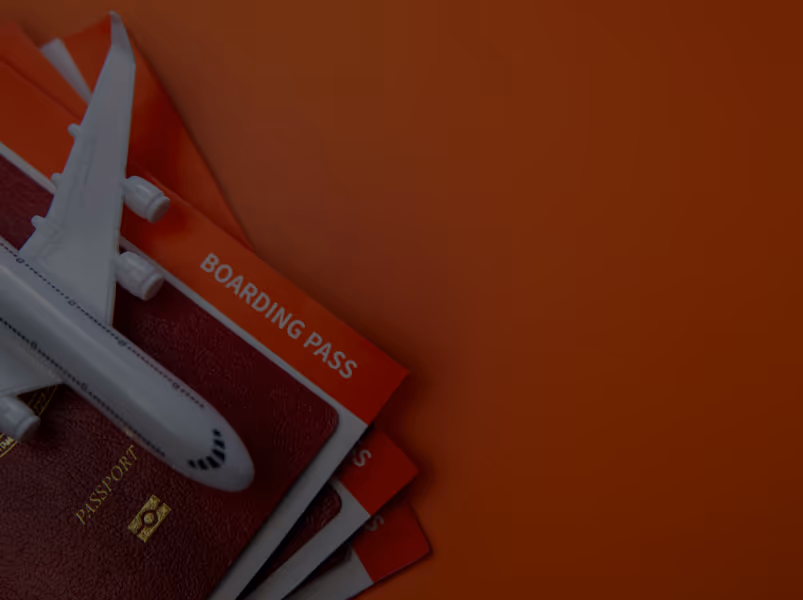 Passport and boarding pass ready for travel